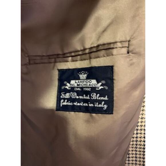 Oak Creek Lanifico Del Michelacci 42 L Brown Tweed Wool Silk Sport Coat Mens - Picture 3 of 9